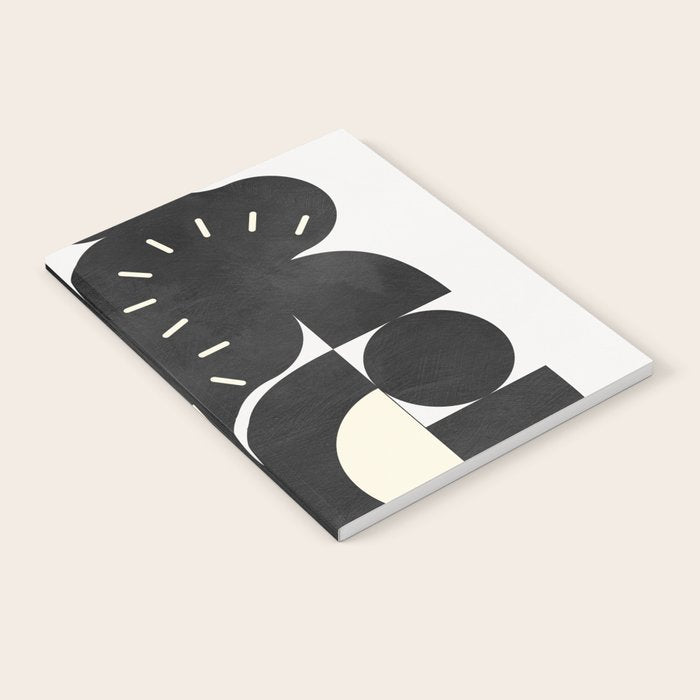 minimal black white shapes mid century Notebook Gallery Image 2