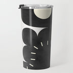 minimal black white shapes mid century Travel Mug Gallery Image 3