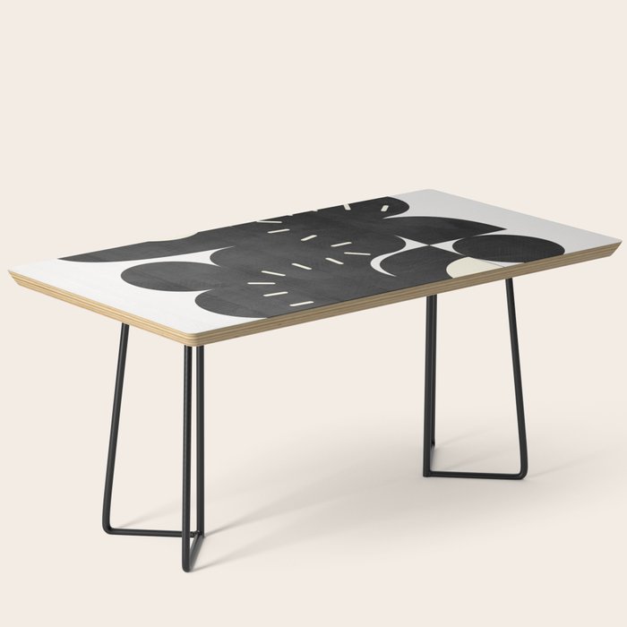 minimal black white shapes mid century Coffee Table Gallery Image 1