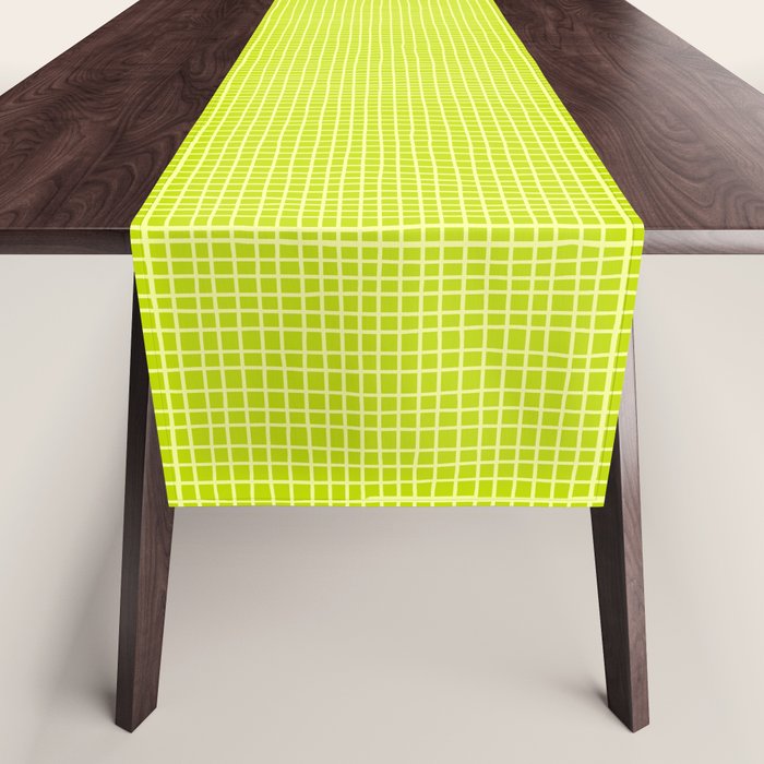 Fresh Lime Grid Table Runner Gallery Image 1