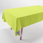 Fresh Lime Grid Tablecloth Gallery Image 1