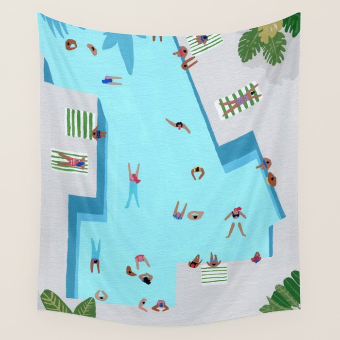 Crisp cut swim Wall Tapestry Gallery Image 4