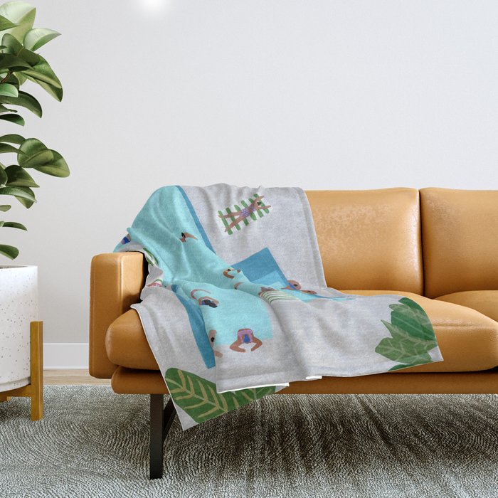 Crisp cut swim Throw Blanket Gallery Image 1