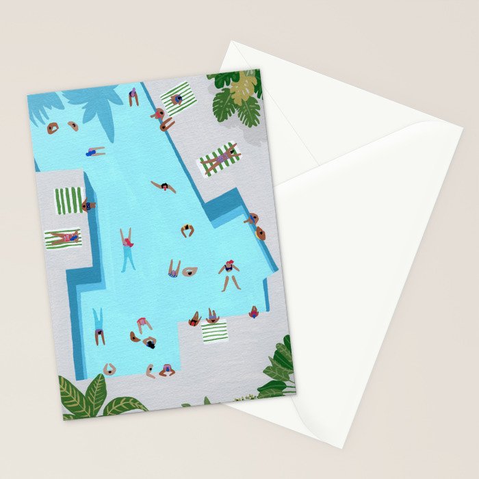 Crisp cut swim Stationery Card Gallery Image 2