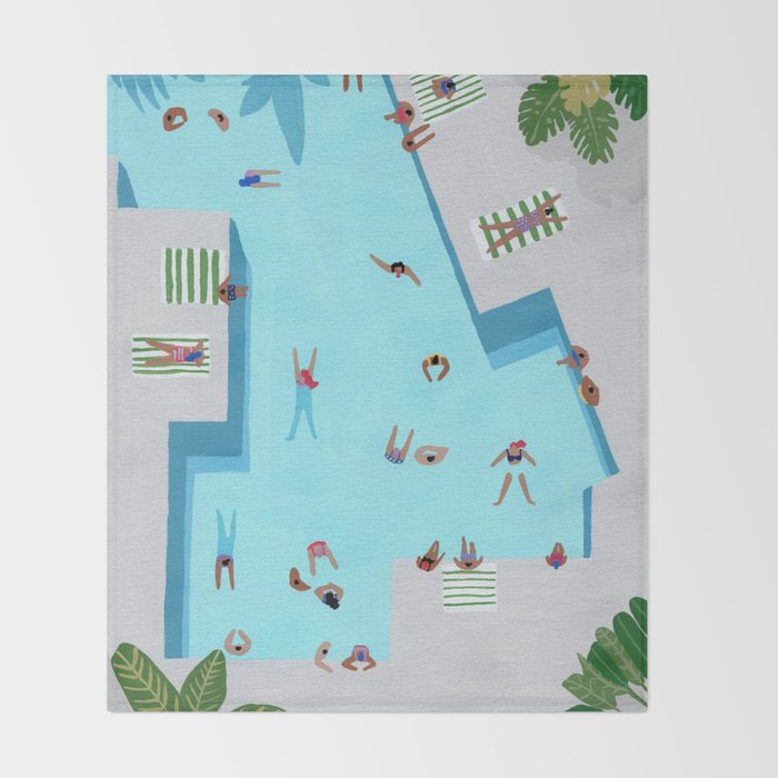 Crisp cut swim Throw Blanket Gallery Image 2