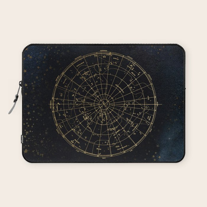 Golden Star Map Laptop Sleeve Gallery Image 1
