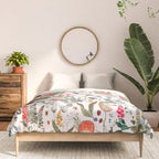 Watercolor Hand Drawn Mushroom Autumn Garden Comforter Gallery Image 3