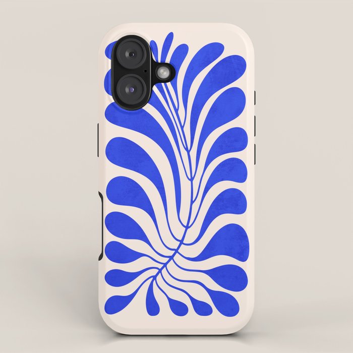 Electrik Blue Ferns: Matisse Edition iPhone Case Gallery Image 1