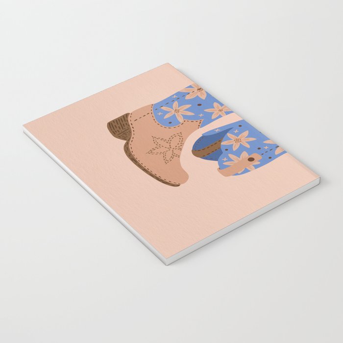 Cowgirl Boots â Blue & Peach Notebook Gallery Image 3