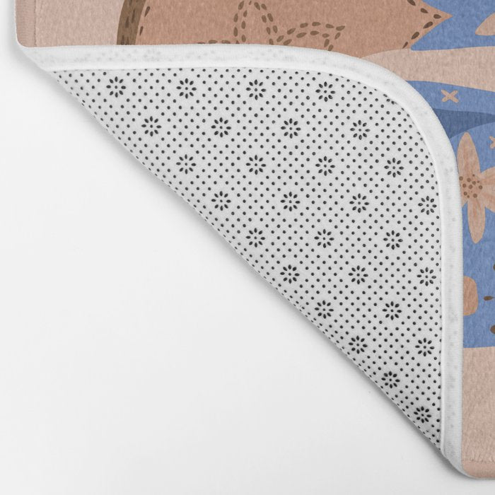 Cowgirl Boots â Blue & Peach Bath Mat Gallery Image 2