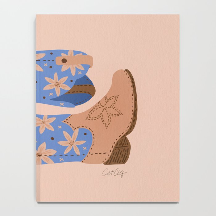 Cowgirl Boots â Blue & Peach Notebook Gallery Image 4