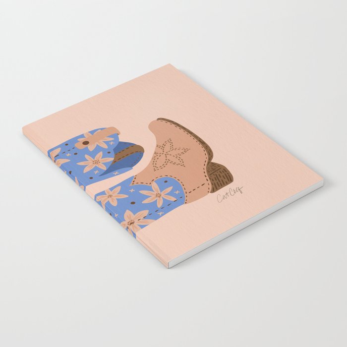 Cowgirl Boots â Blue & Peach Notebook Gallery Image 1