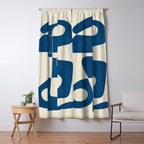 Minimal Abstract Cobalt Window Curtain Gallery Image 5