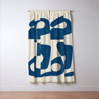 Minimal Abstract Cobalt Window Curtain Gallery Image 3