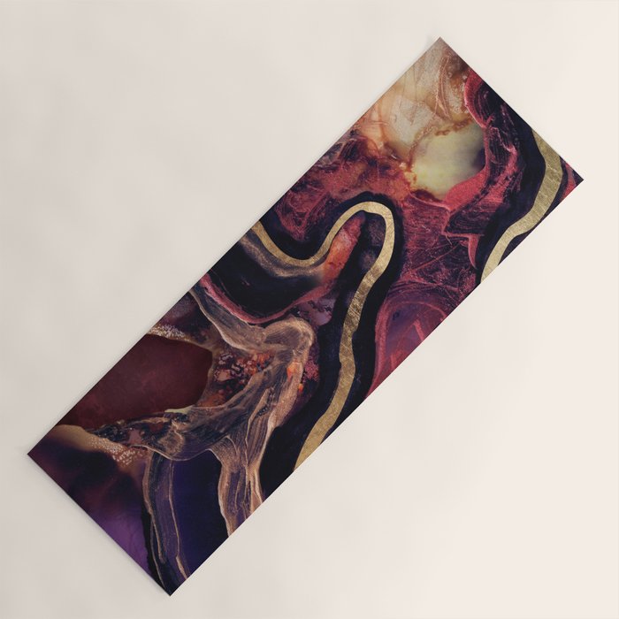 Golden River Abstract Yoga Mat Gallery Image 1