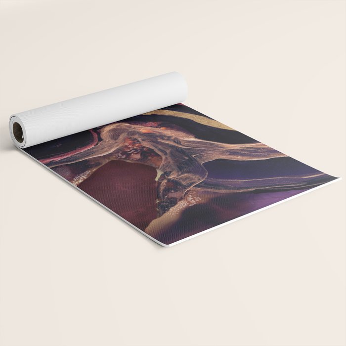 Golden River Abstract Yoga Mat Gallery Image 2