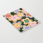 70s Evil Eye Flower Pattern in dark green Notebook Gallery Image 3