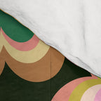 70s Evil Eye Flower Pattern in dark green Comforter Gallery Image 4