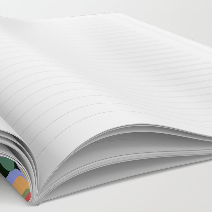 70s Evil Eye Flower Pattern in dark green Notebook Gallery Image 2