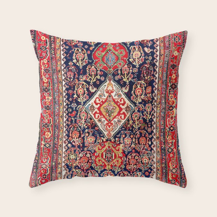 Qashqaâi Kashkuli Fars Southwest Persian Rug Throw Pillow Gallery Image 6