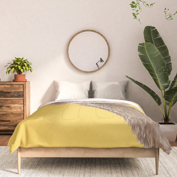 Fashion Hipster Ostrich in Yellow Comforter Gallery Image 3