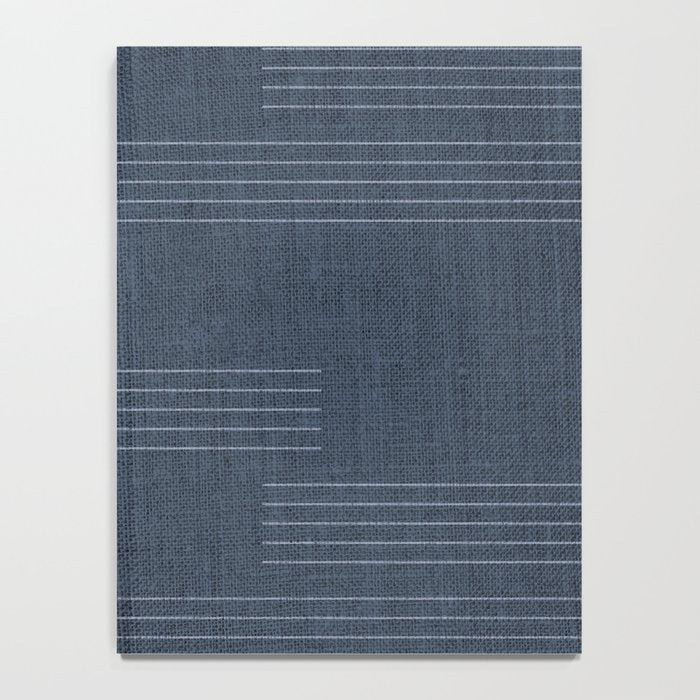 Minimal Striped Pattern, Navy Blue Notebook Gallery Image 4