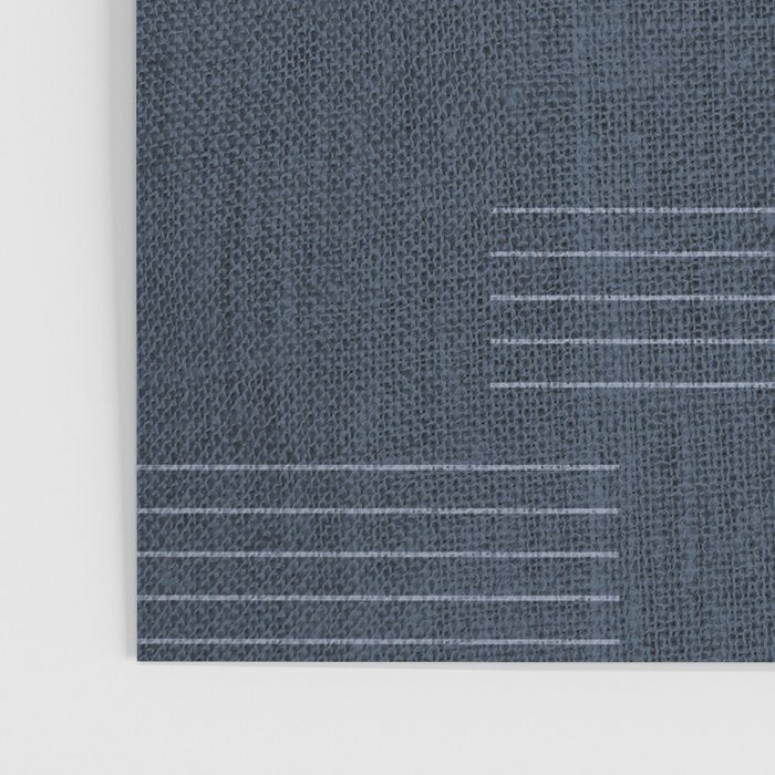 Minimal Striped Pattern, Navy Blue Poster Gallery Image 3