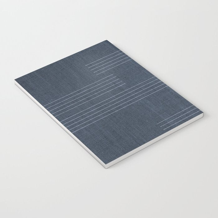 Minimal Striped Pattern, Navy Blue Notebook Gallery Image 3