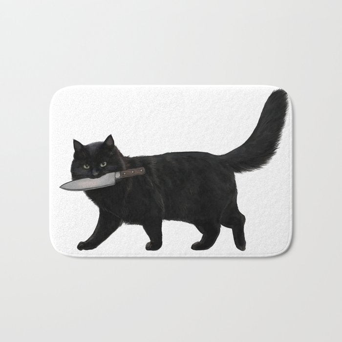 Knife Cat Bath Mat Gallery Image 1