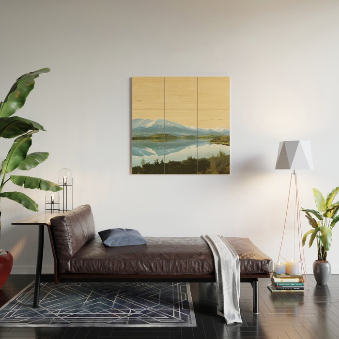Mountain Lake Wood Wall Art Gallery Image 2
