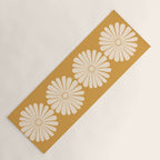Retro Daisy Abstract XVIII Golden Orange Bold Floral Yoga Mat Gallery Image 1