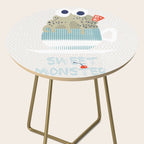 Sweet monster cupcake mint Side Table Gallery Image 2