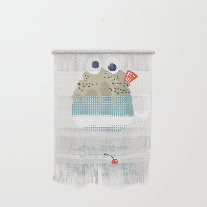 Sweet monster cupcake mint Wall Hanging Gallery Image 1