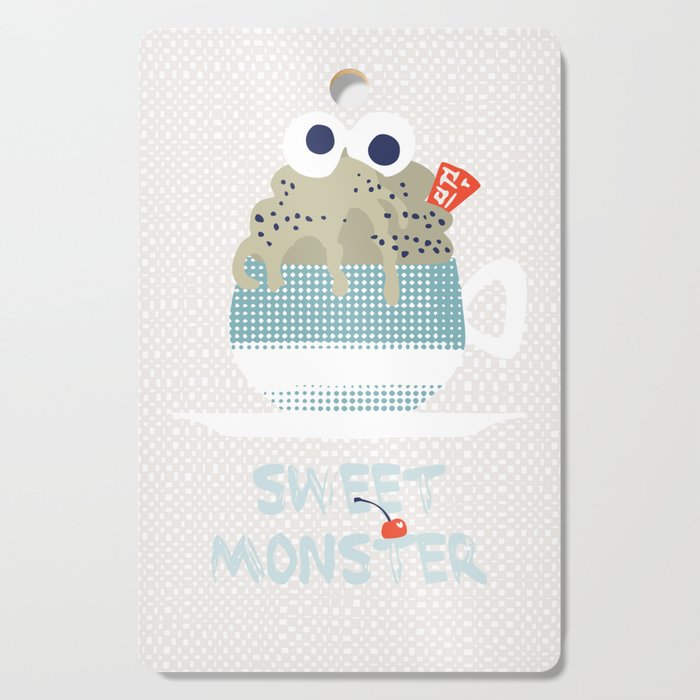 Sweet monster cupcake mint Cutting Board Gallery Image 1