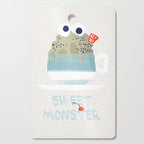 Sweet monster cupcake mint Cutting Board Gallery Image 1