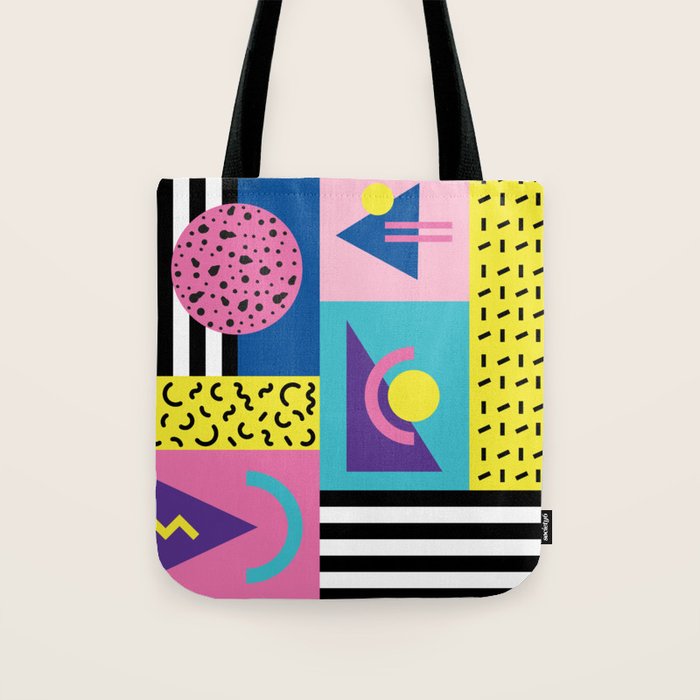 Memphis pattern 53 - 80s / 90s Retro Tote Bag Gallery Image 1