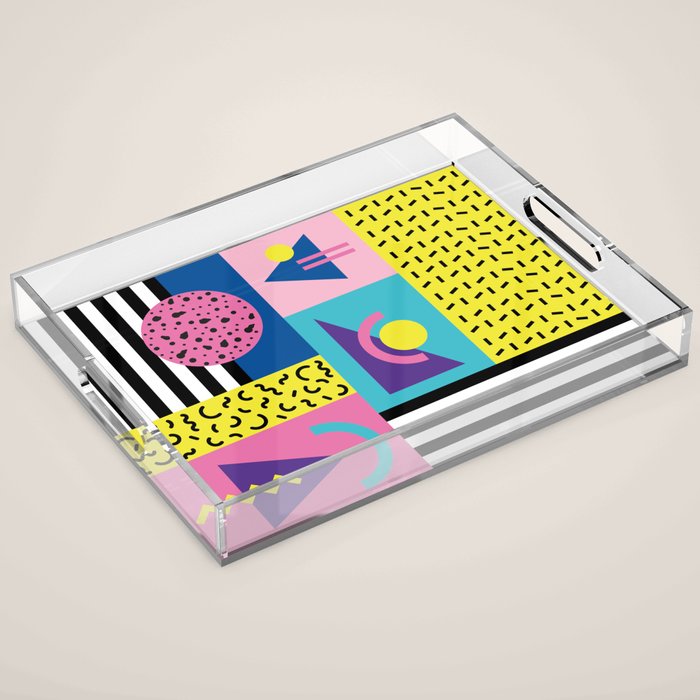 Memphis pattern 53 - 80s / 90s Retro Acrylic Tray Gallery Image 1