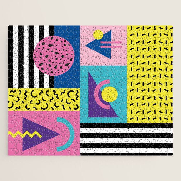 Memphis pattern 53 - 80s / 90s Retro Jigsaw Puzzle Gallery Image 1