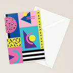Memphis pattern 53 - 80s / 90s Retro Stationery Card Gallery Image 2