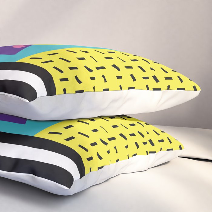 Memphis pattern 53 - 80s / 90s Retro Pillow Sham Gallery Image 3