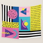 Memphis pattern 53 - 80s / 90s Retro Wall Tapestry Gallery Image 4