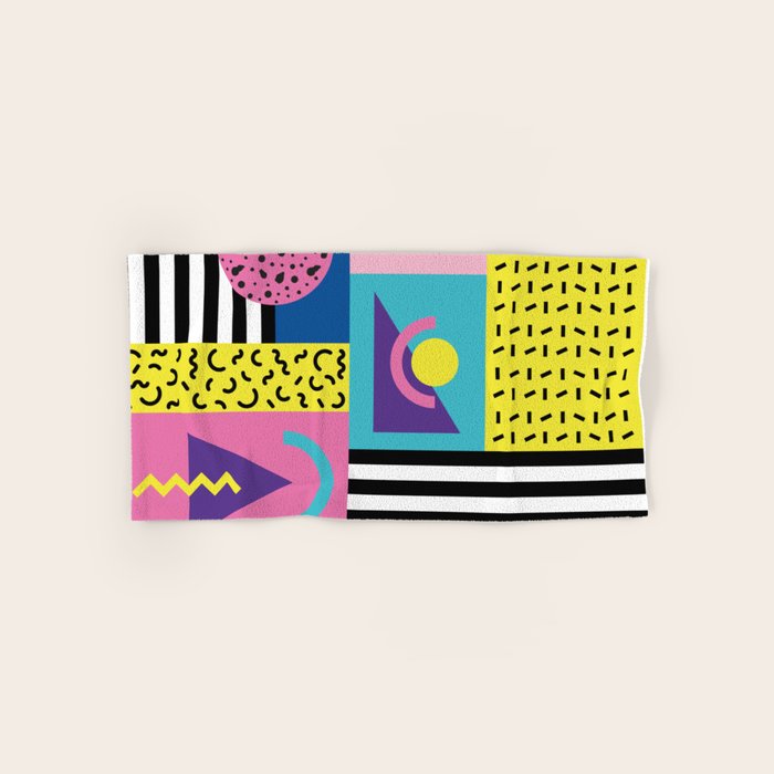 Memphis pattern 53 - 80s / 90s Retro Bath Towel Gallery Image 1