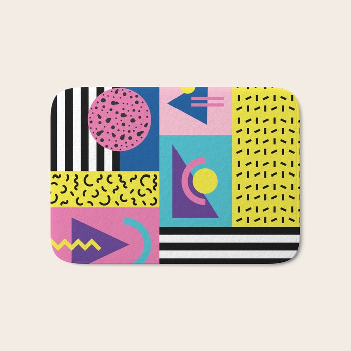 Memphis pattern 53 - 80s / 90s Retro Bath Mat Gallery Image 1