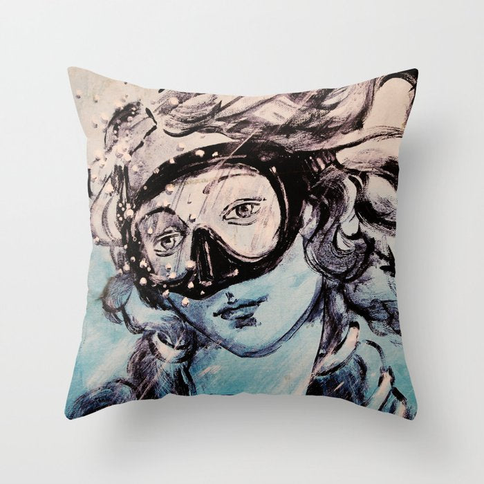 Underwater Birth of Venus Throw Pillow Gallery Image 6