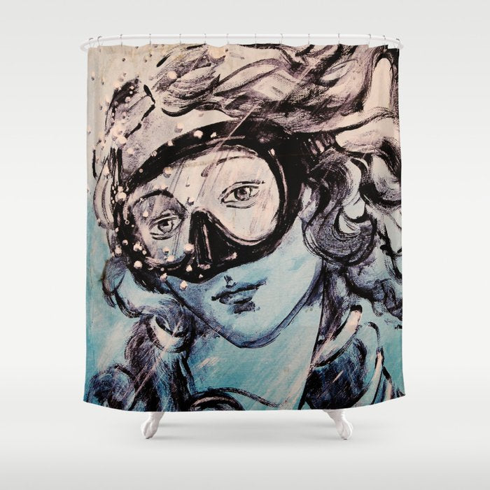 Underwater Birth of Venus Shower Curtain Gallery Image 1
