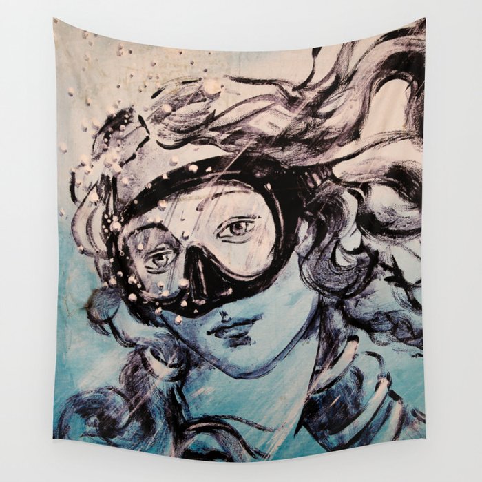 Underwater Birth of Venus Wall Tapestry Gallery Image 4