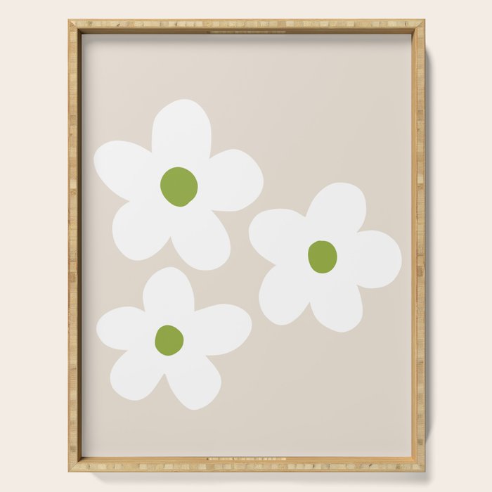 big flowers Serving Tray Gallery Image 1