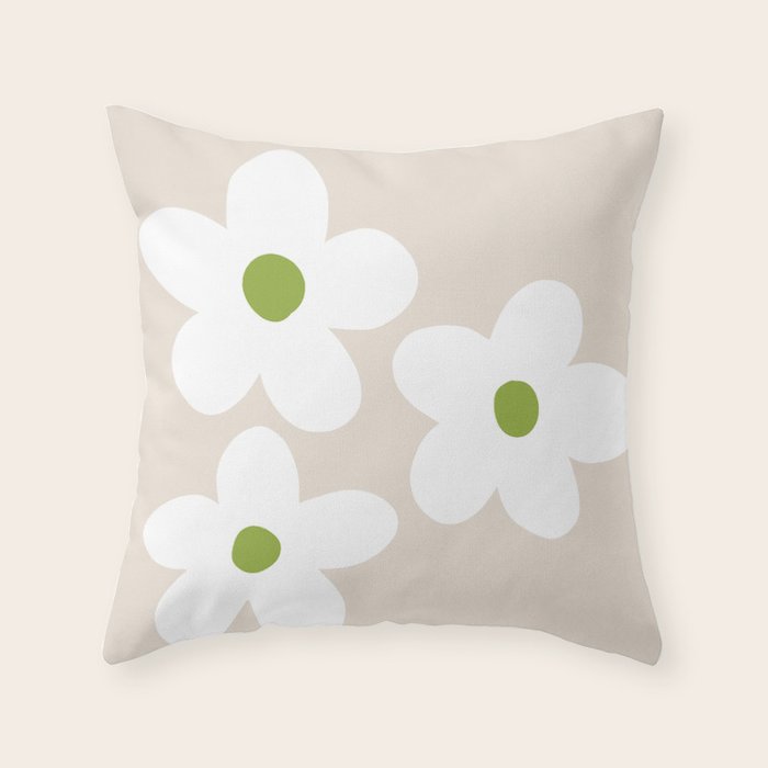 big flowers Throw Pillow Gallery Image 6