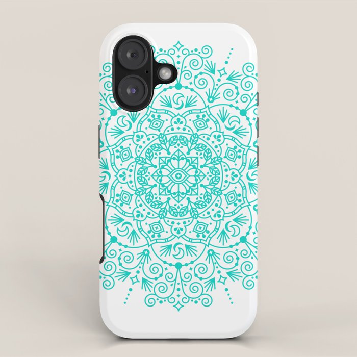 Moroccan Mandala - Turquoise Palette iPhone Case Gallery Image 1