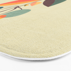 Potted plant with a bird Bath Mat Gallery Image 3